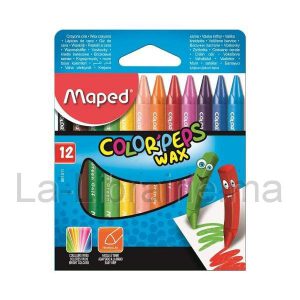 Boite 12 crayons de cire – MAPED  | Catégorie   Crayons de couleurs à cire