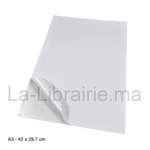 Feuille papier adhésif brillant A3 – 42 x 29,7 cm  | Catégorie   Papiers