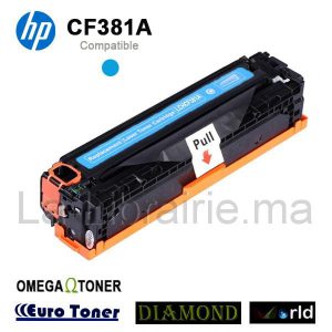 Toner HP compatible CYAN – CF381A  | Catégorie   Toners et Cartouches
