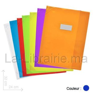 Protège cahier 24 x 32 cm – Bleu  | Catégorie   Protège cahiers et Couvertures