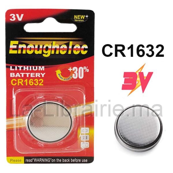 Pile bouton au lithium 3V - CR1632 -  - Fourniture