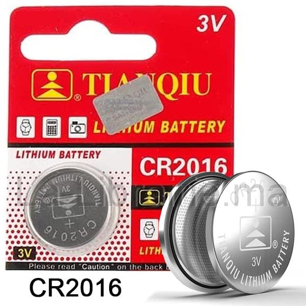 Pile bouton au lithium 3V - CR2016 -  - Fourniture scolaire,  fourniture bureau, accessoires informatique et produits cosmétiques de soin  et de beauté à bas prix !