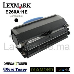 Toner LEXMARK compatible NOIR – E260A11E  | Catégorie   Toners et Cartouches