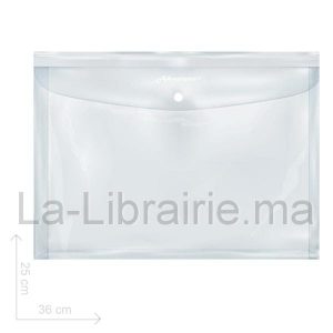 Pochette à bouton transparente – 21 X 29,7 cm  | Catégorie   Chemises et Pochettes