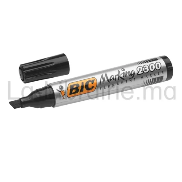 Marqueur permanent noir BIC Marking 2300 à pointe biseautée