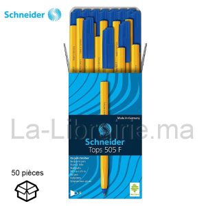 Boite 50 stylos à bille bleu pointe fine – SCHNEIDER  | Catégorie   Stylos