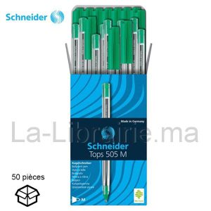 Boite 50 stylos à bille vert cristal – SCHNEIDER  | Catégorie   Stylos