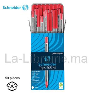 Boite 50 stylos à bille rouge cristal – SCHNEIDER  | Catégorie   Stylos