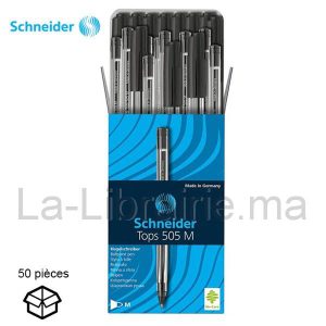 Boite 50 stylos à bille noir cristal – SCHNEIDER  | Catégorie   Stylos