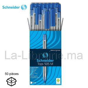 Boite 50 stylos à bille bleu cristal – SCHNEIDER  | Catégorie   Stylos