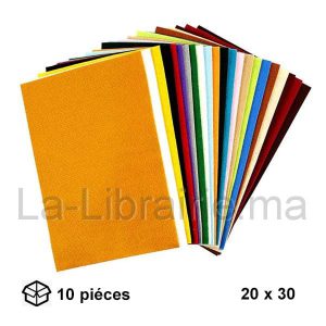 Pochette 10 feuilles papier feutrine – 21 x 29,7 cm  | Catégorie   Papiers création