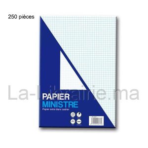 Ramette 250 feuilles papier ministre – 21 x 29,7 cm  | Catégorie   Double feuilles et Recharges classeur