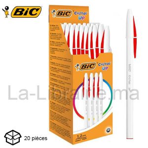Boite 20 stylos cristal up rouge – BIC  | Catégorie   Stylos