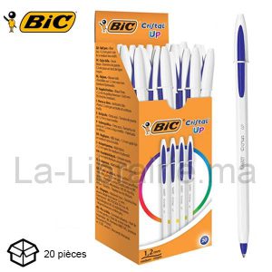 Boite 20 stylos cristal up bleu – BIC  | Catégorie   Stylos
