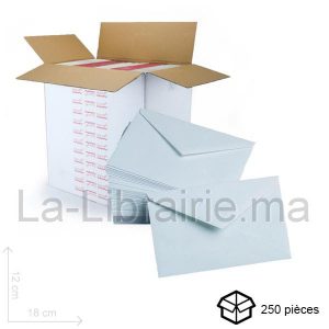 Boite 250 enveloppes blanche pochette – 12 x 18 cm  | Catégorie   Enveloppes
