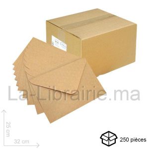 Boite 250 enveloppes jaune – 24 x 32 cm  | Catégorie   Enveloppes