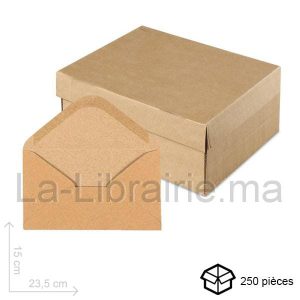 Boite 250 enveloppes jaune – 15 x 21 cm  | Catégorie   Enveloppes