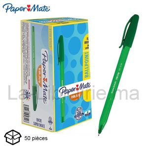 Boite 50 stylos à bille vert – INKJOY  | Catégorie   Stylos