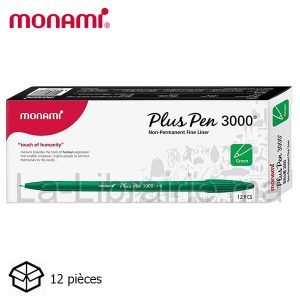 Boite 12 stylos feutre plus pen 3000 vert  0,4 mm – MON AMI  | Catégorie   Marqueurs et Feutres