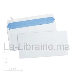 Enveloppe blanche pochette – 11,5 x 23 cm  | Catégorie   Enveloppes