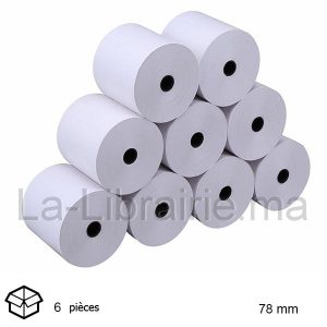 Lot de 6 rouleaux papier thermique – 78 mm  | Catégorie   Rouleaux papiers thermique