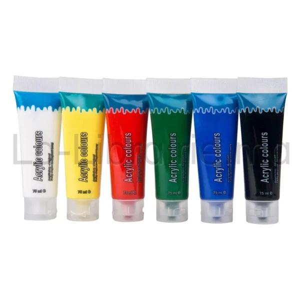 Image du produit Set de peinture acrylique 6 couleurs Artist & Co en tubes de 75 ml