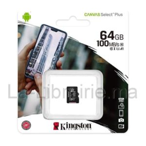 Image du produit Carte mémoire micro SD Kingston 64 GB Classe 10 - KINGSTONE