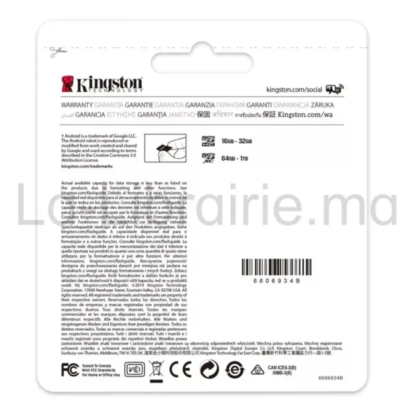 carte microSDXC Kingston 64 Go