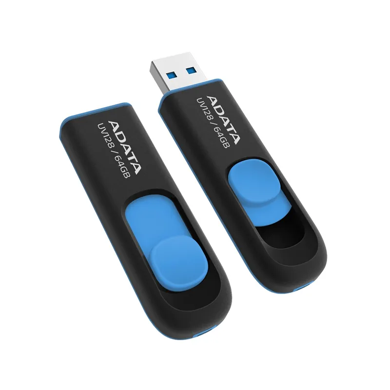 Clé USB ADATA UV128 de 64 Go avec interface USB 3.2 et vitesse jusqu’à 100 Mo/s