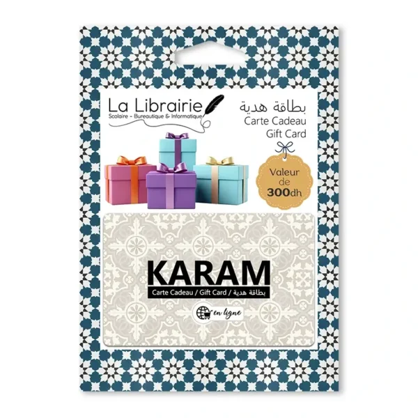 Image du produit Carte Cadeau en ligne - KARAM en ligne - 300 DH