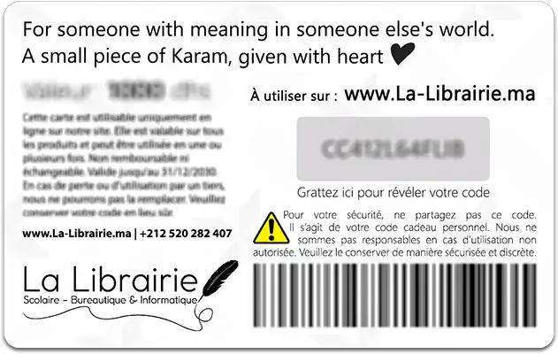 Image de la Carte cadeau en ligne KARAM - Back