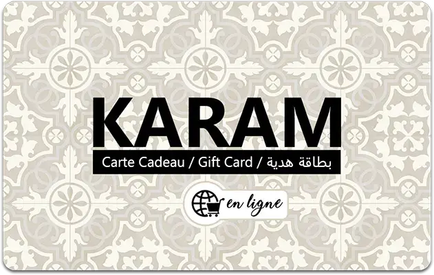 Image de la Carte cadeau en ligne KARAM - Front