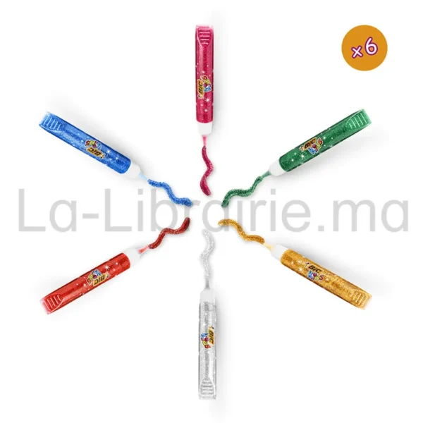 Colle glitter à paillettes métallique BIC Kids