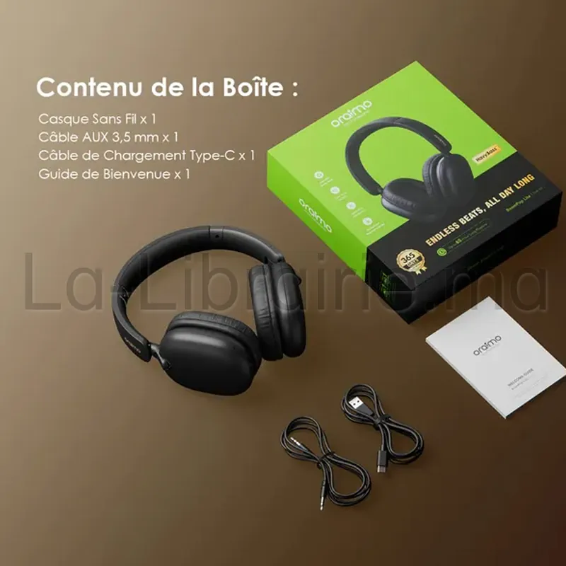 Casque Bluetooth Oraimo BoomPop Lite OHP-317 noir