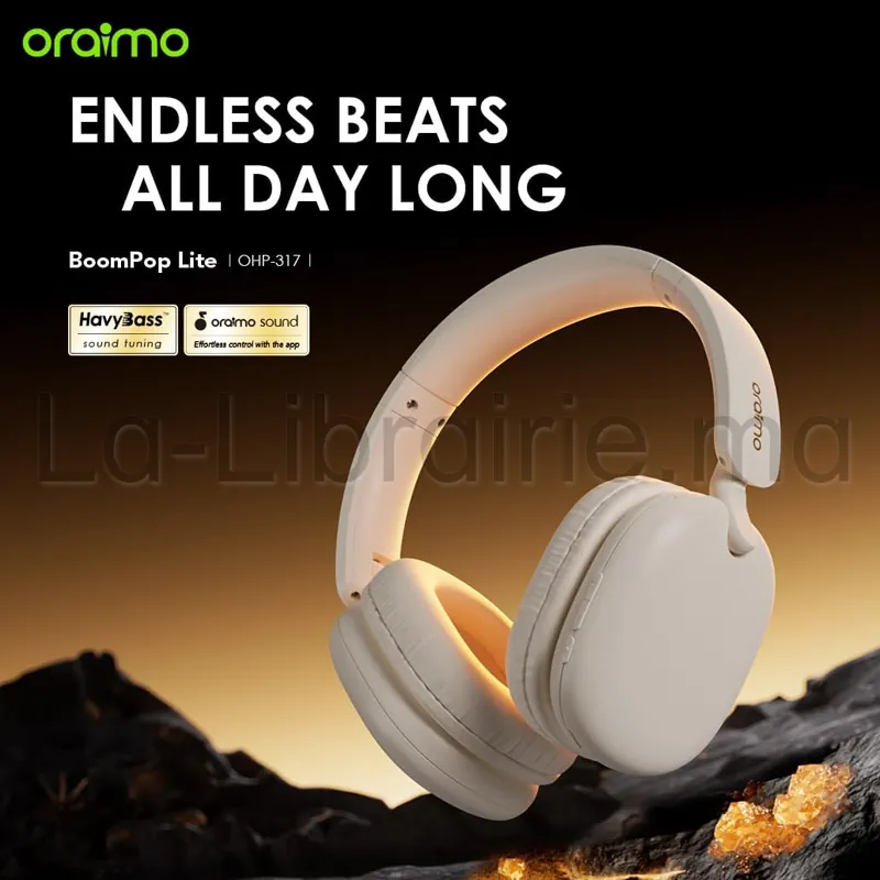 Casque Bluetooth Oraimo BoomPop Lite OHP-317 light gold